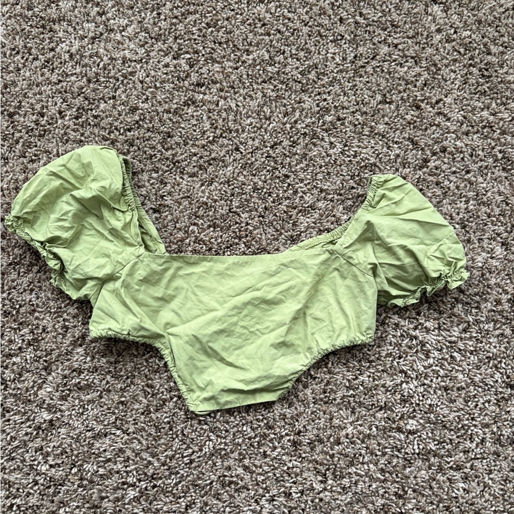 Green Princess Polly Crop Top